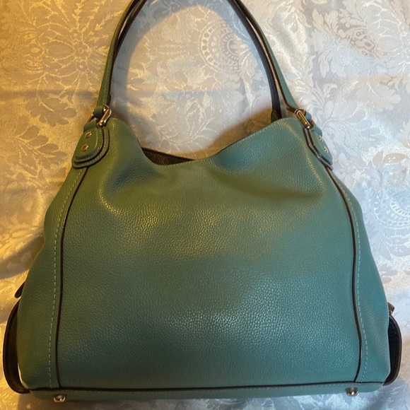 Coach Eddie shoulder bag in blue/green - Picture 2 of 9